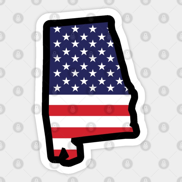 Alabama State Shaped Flag Background Sticker by anonopinion